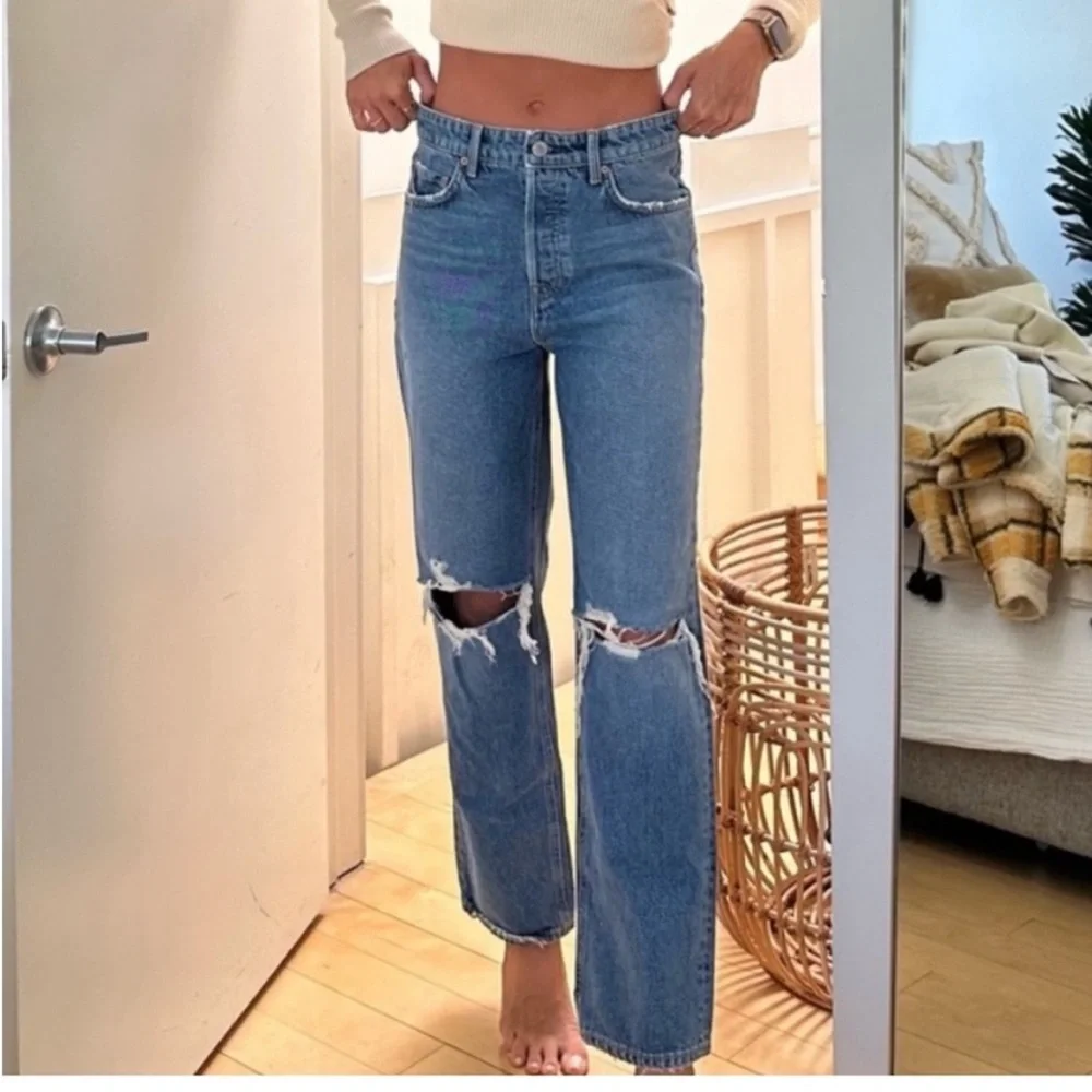 GRLFRND Amanda Mid Rise Straight in Abbot Kinney $225 Womens 23 - Picture 1 of 8